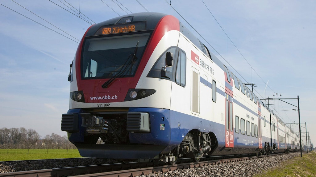 The picture shows an SBB double-decker train.