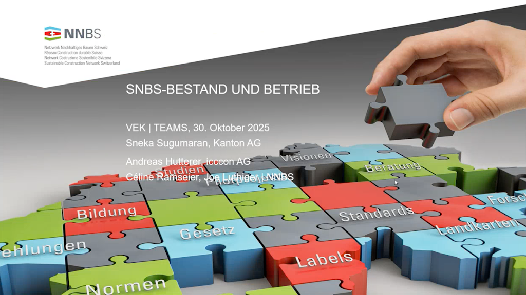 Neuer Standard «SNBS-Bestand und Betrieb»